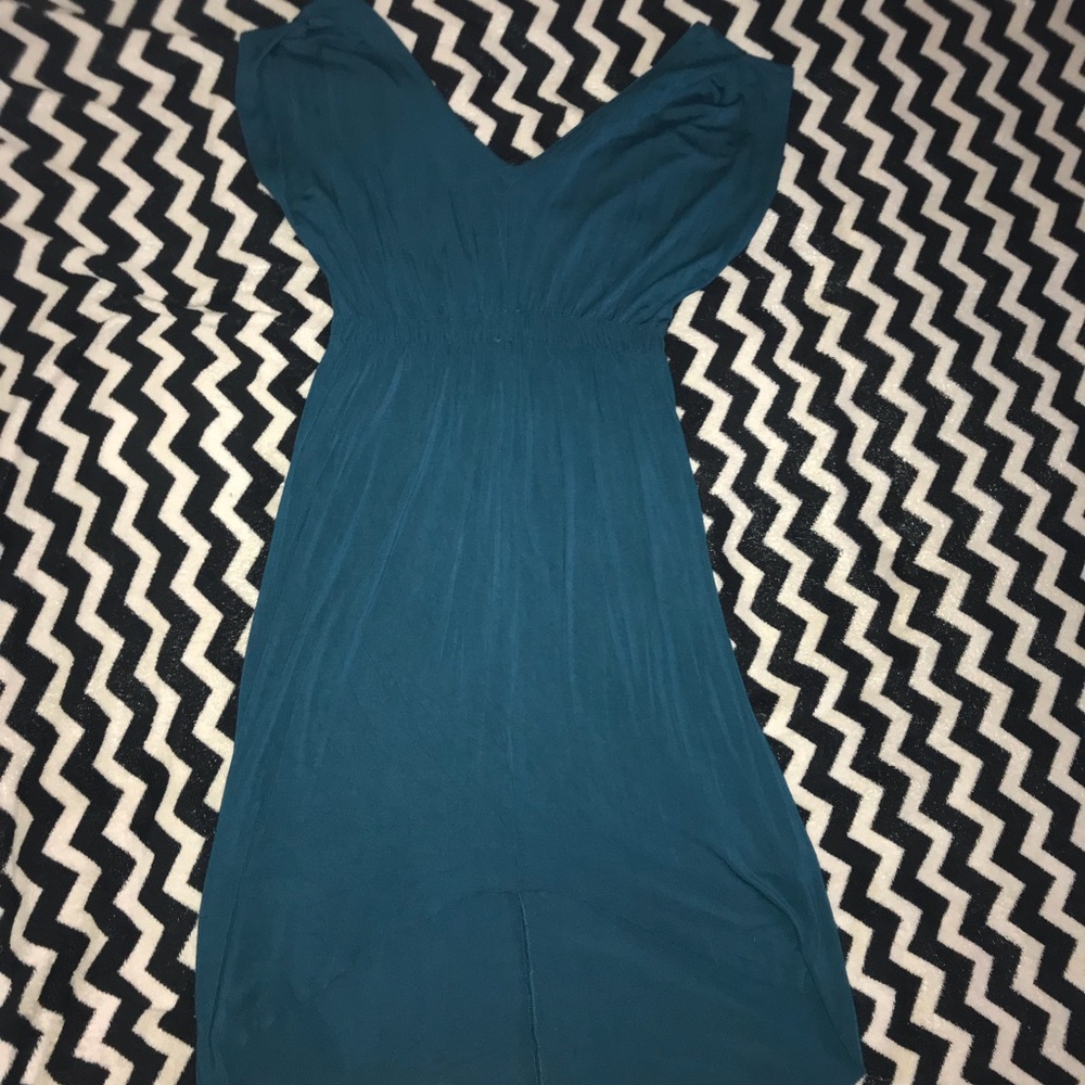 High Low Teal Stretchy Dress.